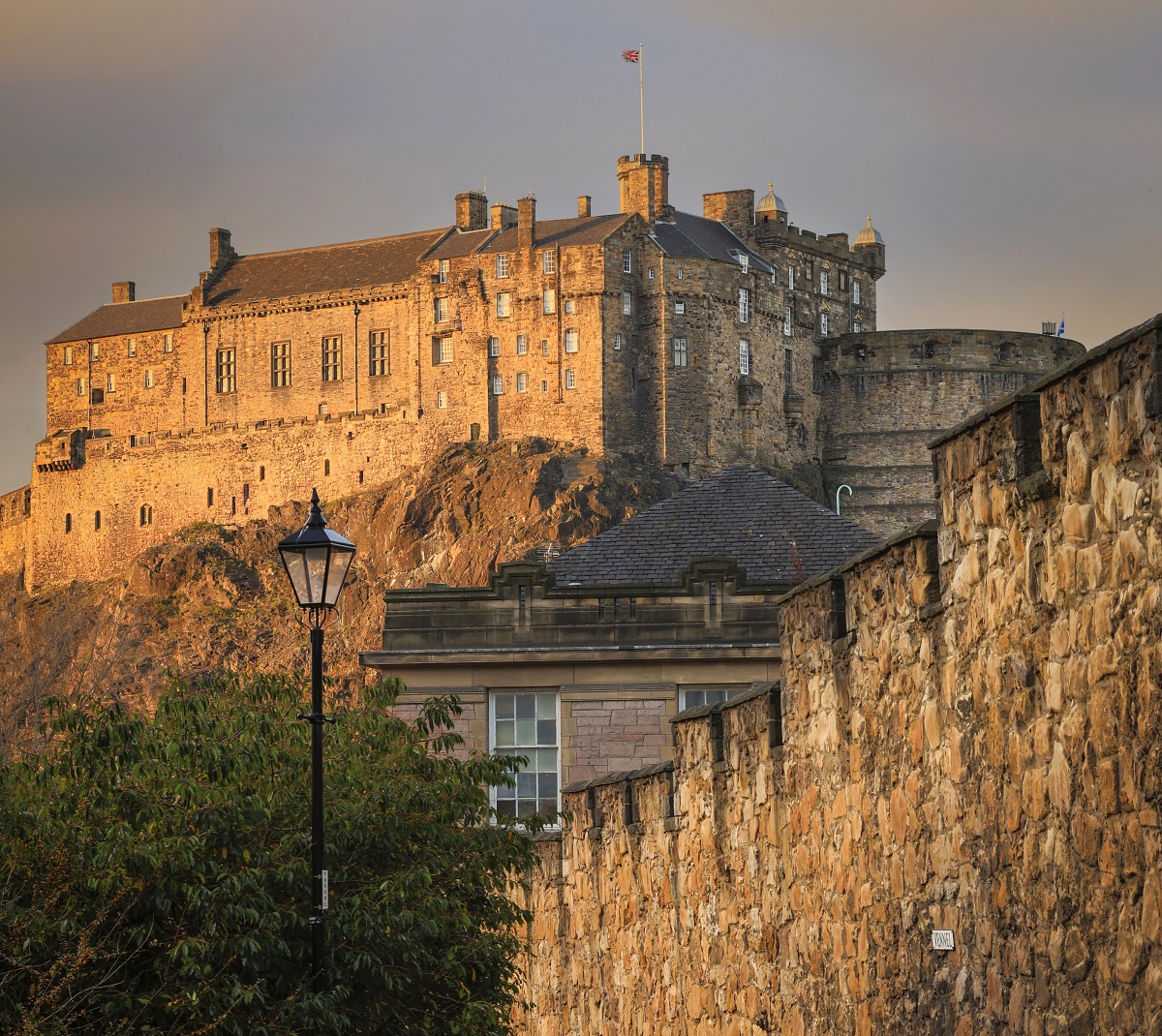 Edinburgh Castle seen from The Vennel
